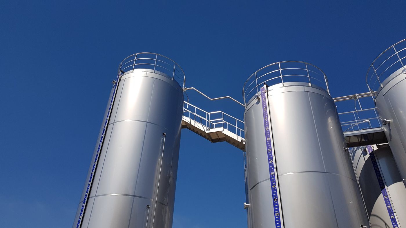 Serbatoi di stoccaggio in acciaio inox